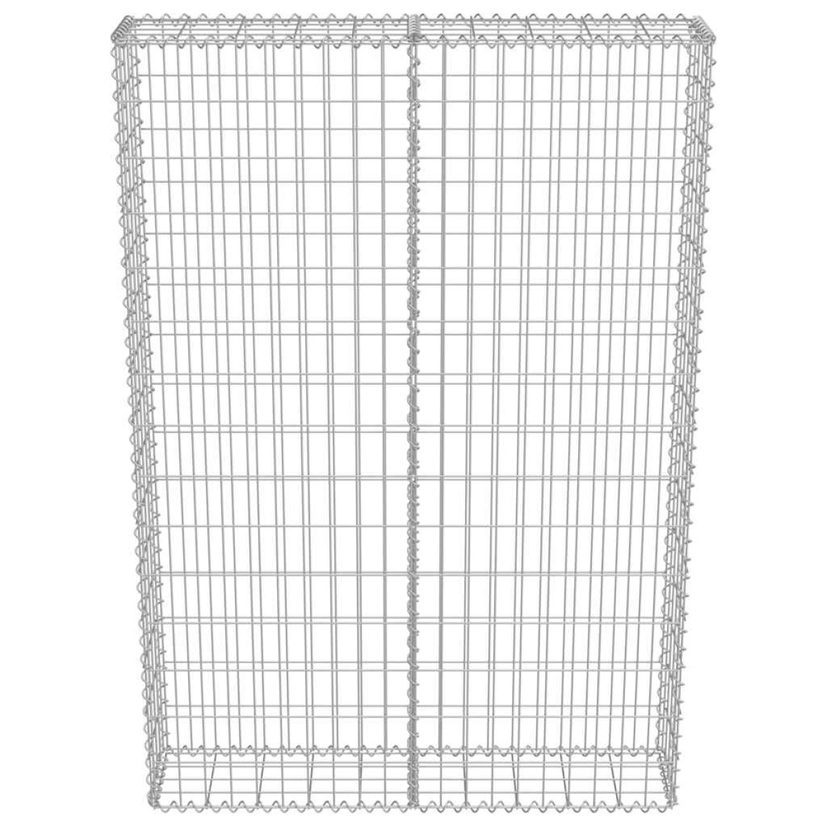 vidaXL Συρματοκιβώτιο Τοίχος 100x20x150 εκ. Γαλβαν.Χάλυβας + Καλύμματα