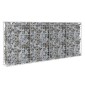 vidaXL Συρματοκιβώτιο Τοίχος 200x20x85 εκ. Γαλβαν. Ατσάλι + Καλύμματα