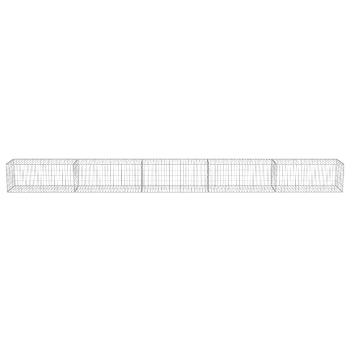 vidaXL Συρματοκιβώτιο Τοίχος 600x50x50 εκ. Γαλβαν. Χάλυβας + Καλύμματα