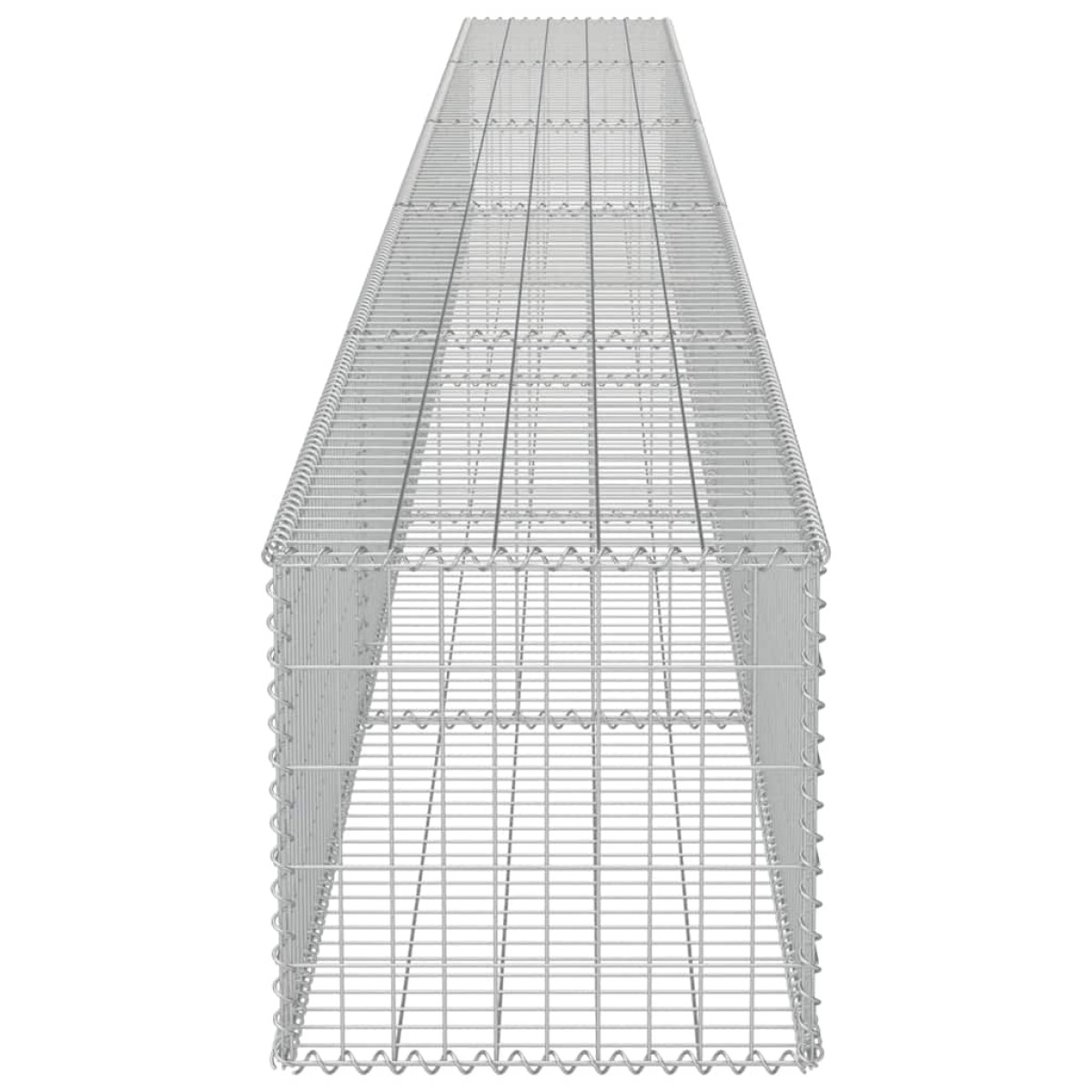 vidaXL Συρματοκιβώτιο Τοίχος 600x50x50 εκ. Γαλβαν. Χάλυβας + Καλύμματα
