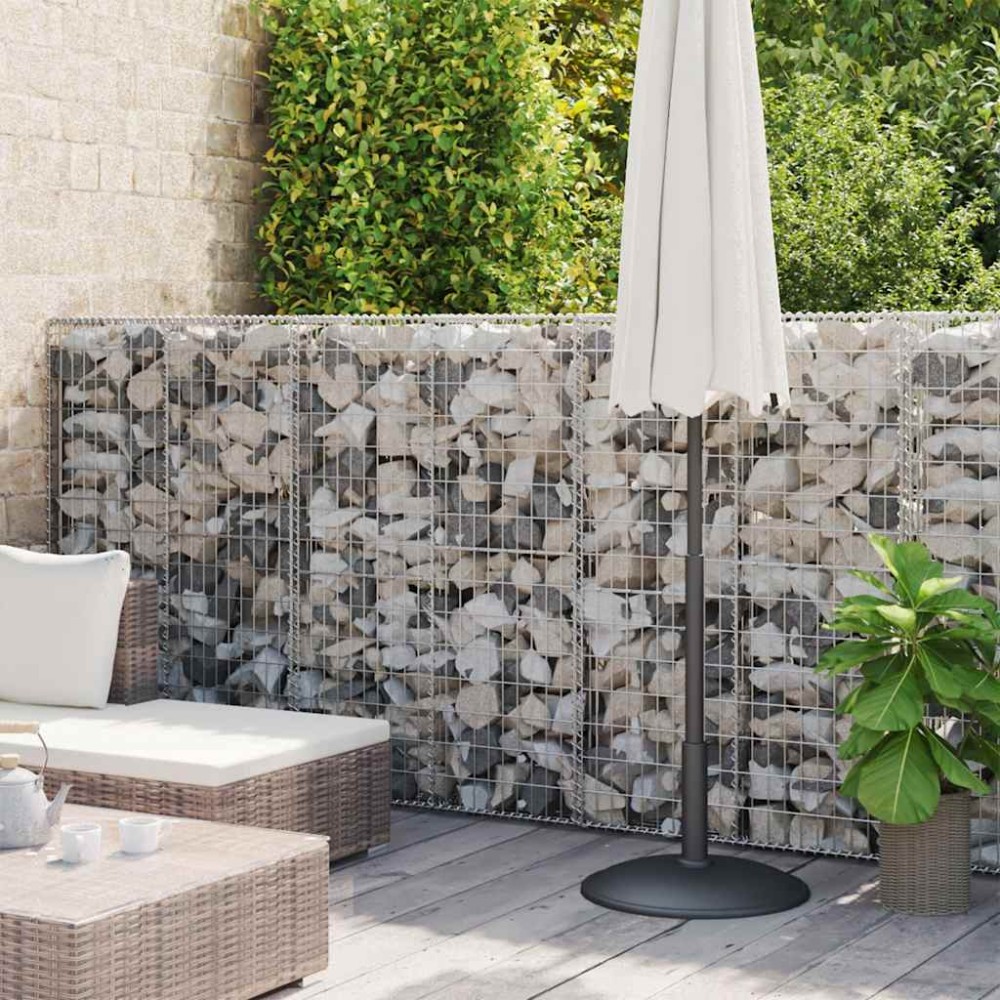 vidaXL Συρματοκιβώτιο Τοίχος 600x50x150 εκ. Γαλβαν.Χάλυβας + Καλύμματα