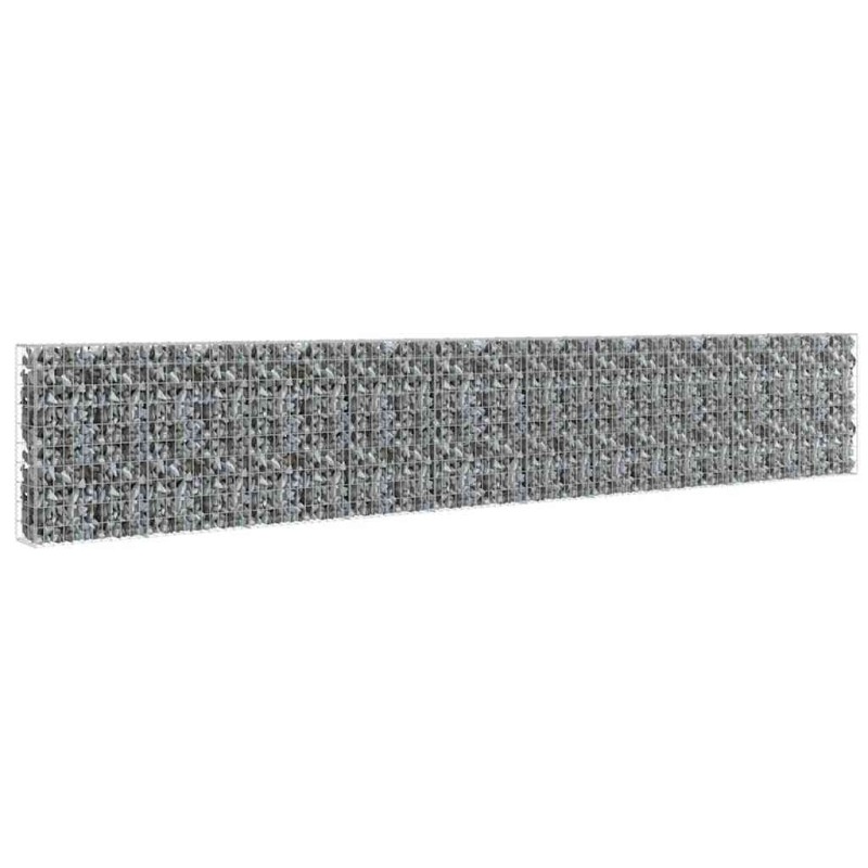 vidaXL Συρματοκιβώτιο Τοίχος 600x30x100 εκ. Γαλβαν.Χάλυβας + Καλύμματα