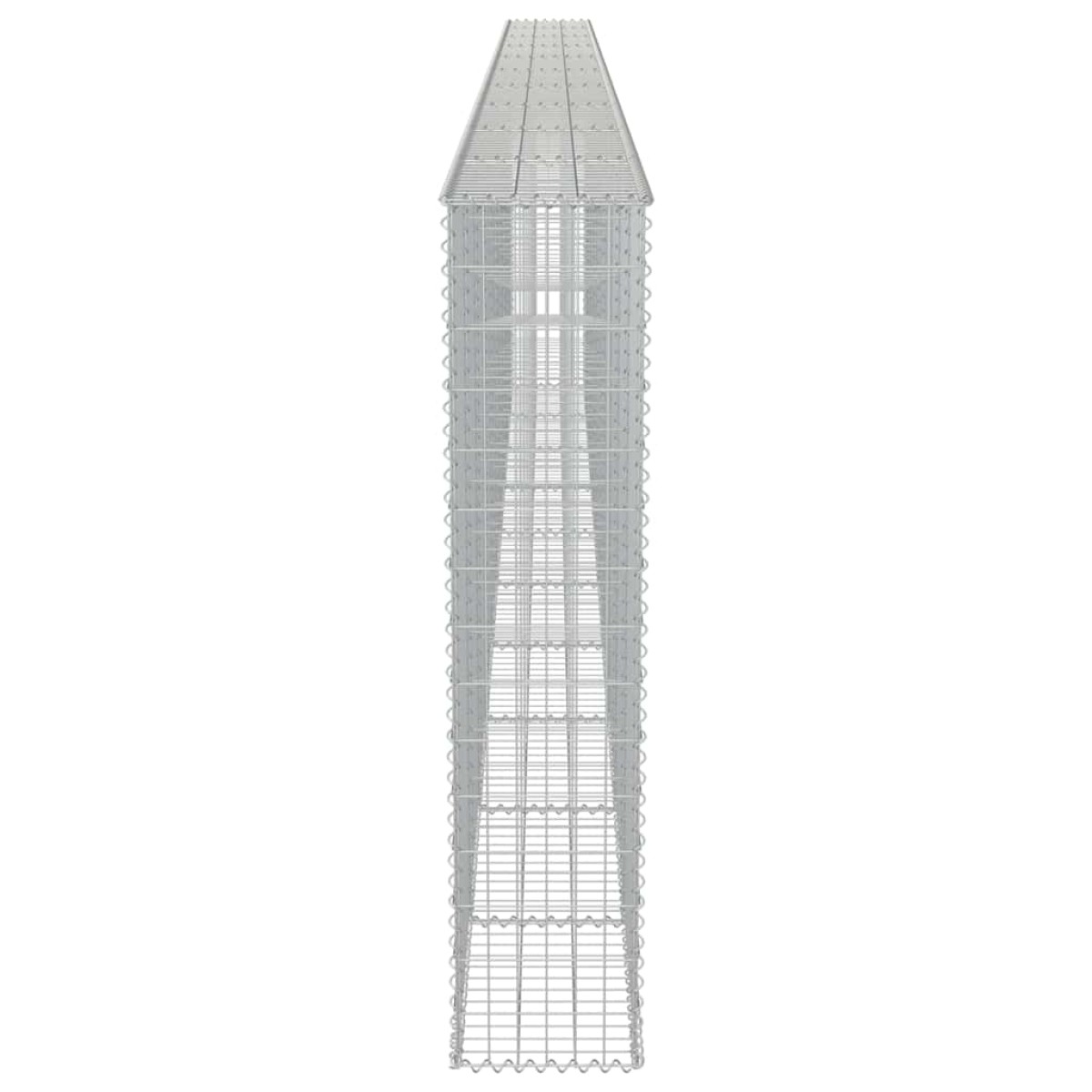 vidaXL Συρματοκιβώτιο Τοίχος 600x30x150 εκ. Γαλβαν.Χάλυβας + Καλύμματα