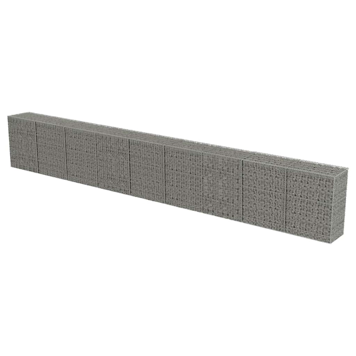 vidaXL Συρματοκιβώτιο Τοίχος 900x50x100 εκ. Γαλβαν.Χάλυβας + Καλύμματα