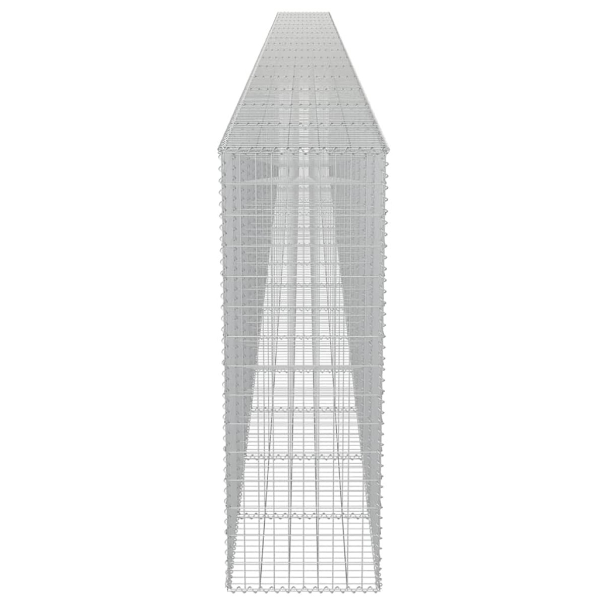vidaXL Συρματοκιβώτιο Τοίχος 900x50x150 εκ. Γαλβαν.Χάλυβας + Καλύμματα