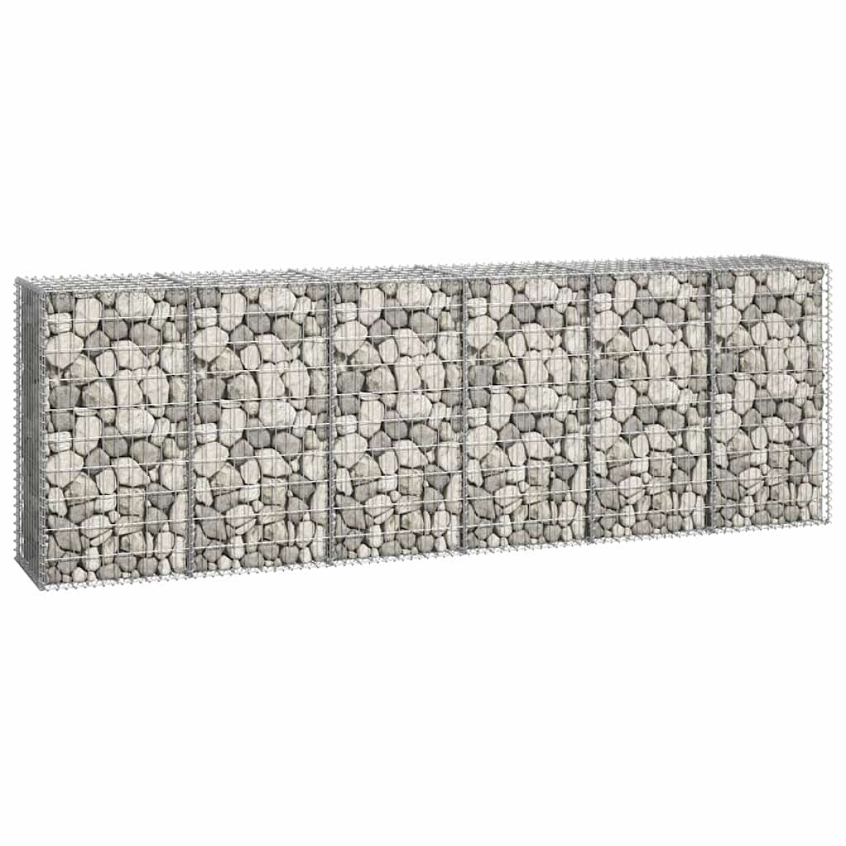 vidaXL Συρματοκιβώτιο Τοίχος 300x50x100 εκ. Γαλβαν.Χάλυβας + Καλύμματα