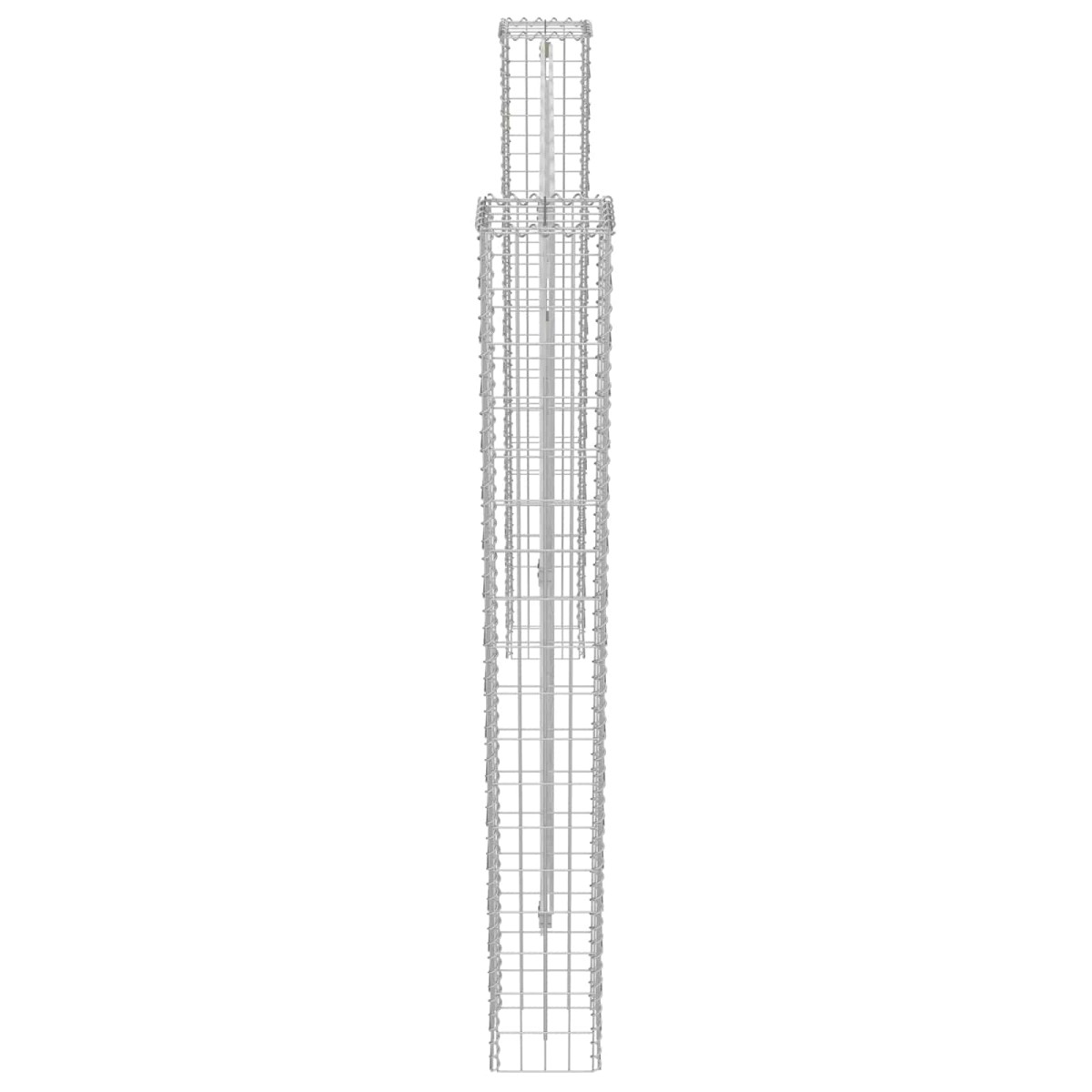 vidaXL Στύλος Περιφράξεων 2 τμχ. 20 x 20 x 190 εκ. Μέταλλο Ασημί