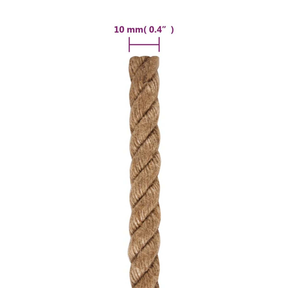 vidaXL Σχοινί 10 χιλ. / 250 μ. από 100% Γιούτα