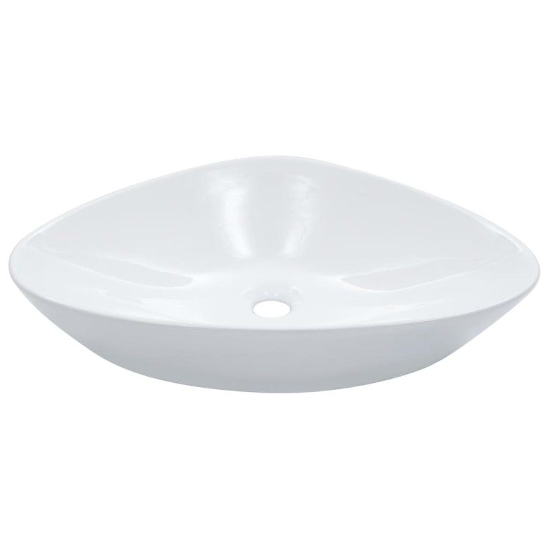 vidaXL Νιπτήρας Λευκός 58,5 x 39 x 14 εκ. Κεραμικός