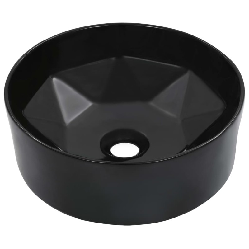 vidaXL Νιπτήρας Μαύρος 36 x 14 εκ. Κεραμικός