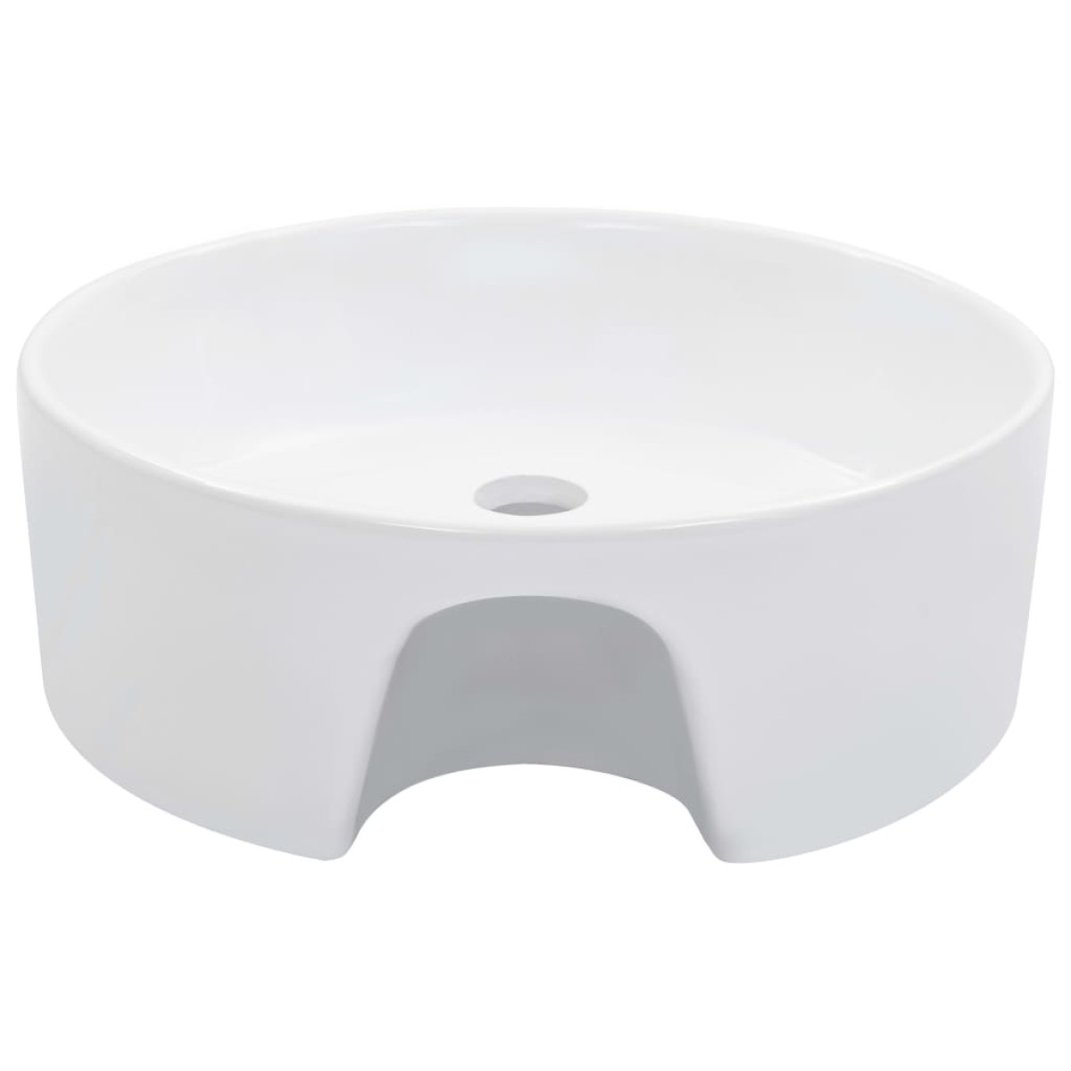 vidaXL Νιπτήρας με Οπή Υπερχείλισης Λευκός 36 x 13 εκ. Κεραμικός
