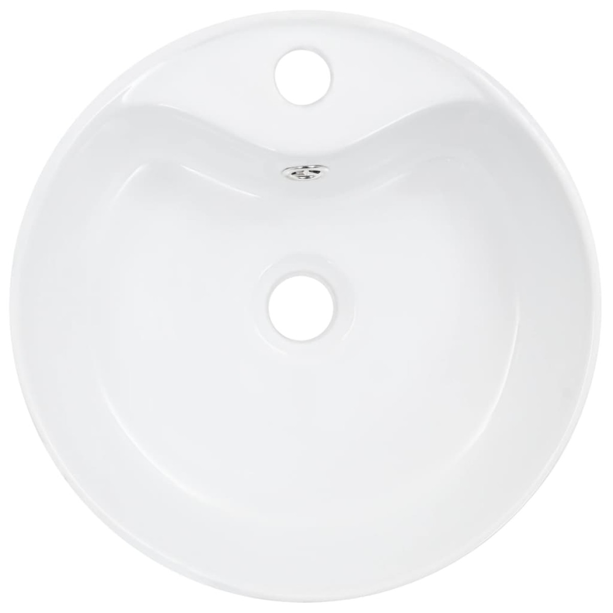 vidaXL Νιπτήρας με Οπή Υπερχείλισης Λευκός 36 x 13 εκ. Κεραμικός