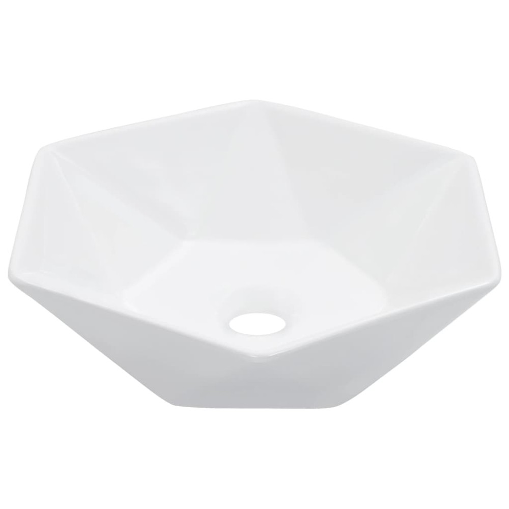 vidaXL Νιπτήρας Λευκός 41 x 36,5 x 12 εκ. Κεραμικός