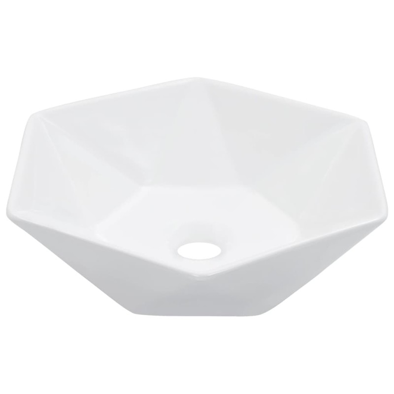 vidaXL Νιπτήρας Λευκός 41 x 36,5 x 12 εκ. Κεραμικός