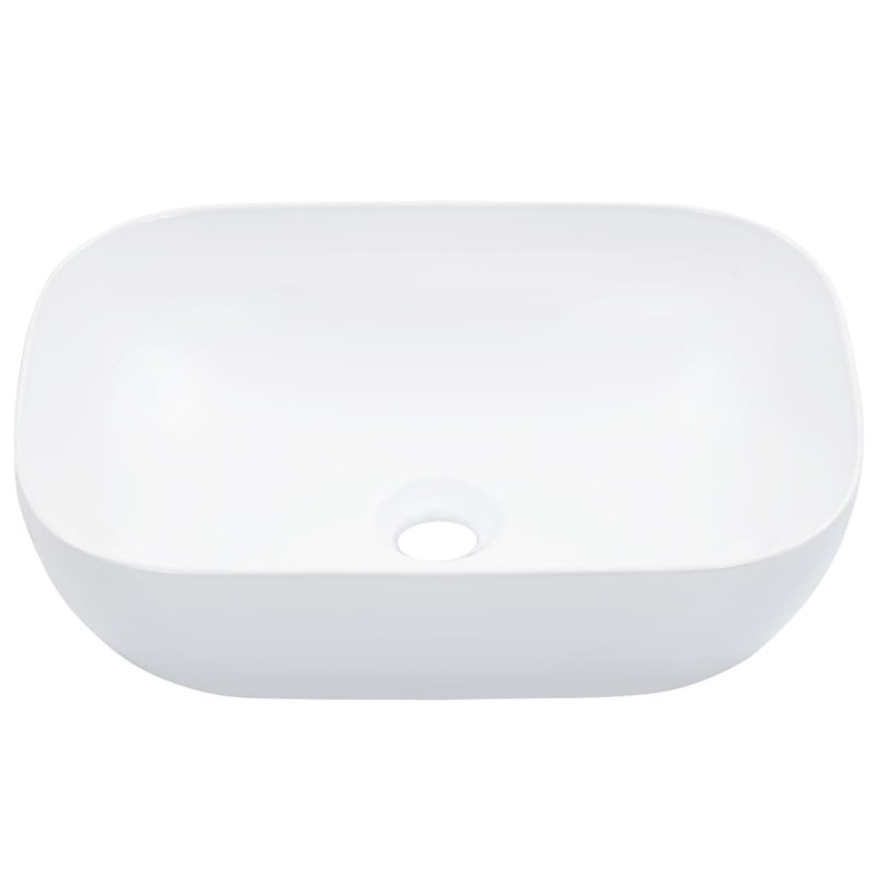 vidaXL Νιπτήρας Λευκός 45,5 x 32 x 13 εκ. Κεραμικός