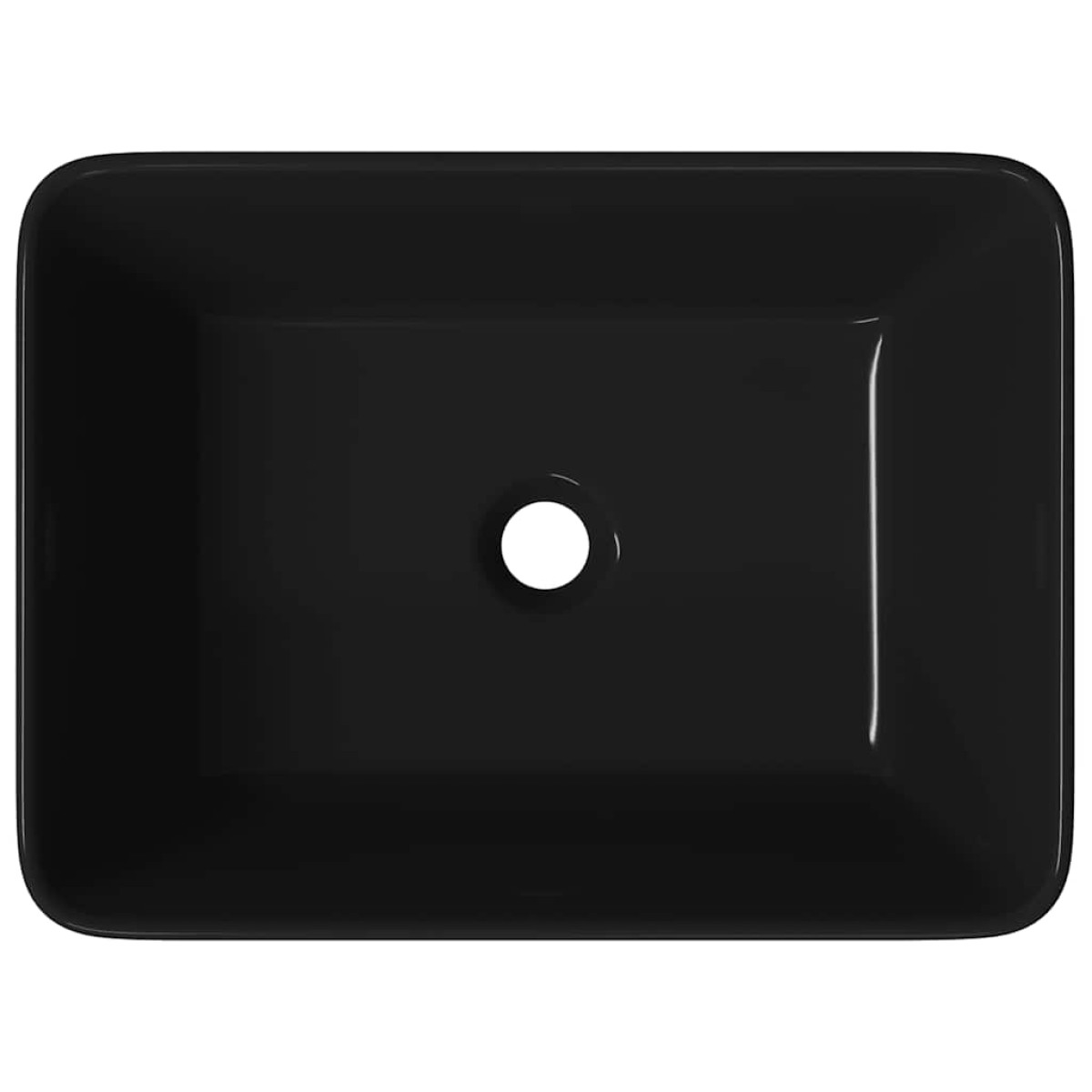 vidaXL Νιπτήρας Μαύρος 40 x 30 x 13 εκ. Κεραμικός