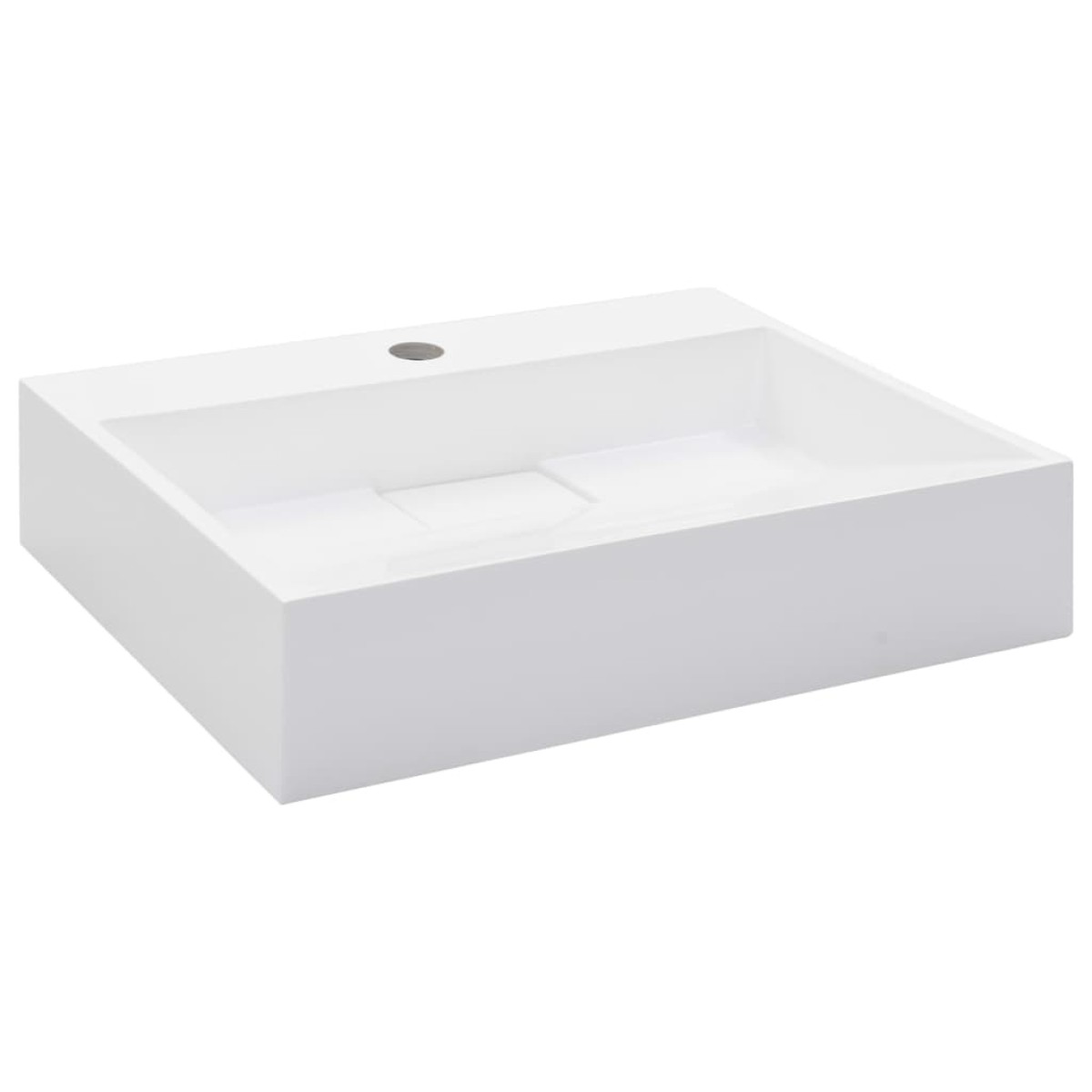 vidaXL Νιπτήρας Λευκός 50x38x13 εκ. Συνθετικός από Τεχνητό Μάρμαρο