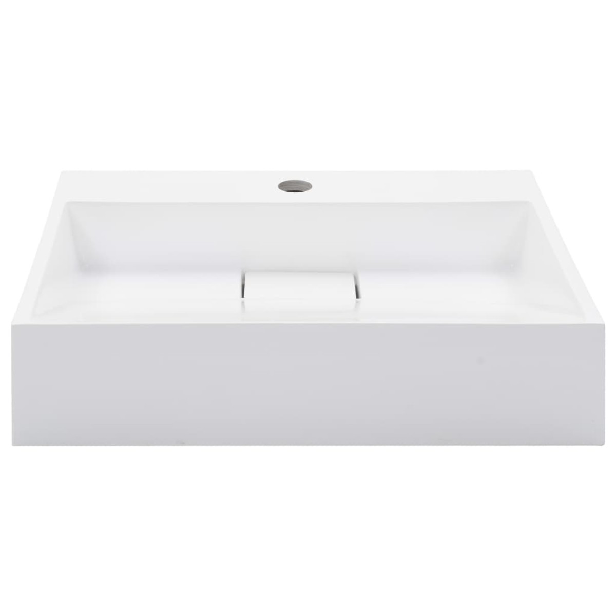 vidaXL Νιπτήρας Λευκός 50x38x13 εκ. Συνθετικός από Τεχνητό Μάρμαρο