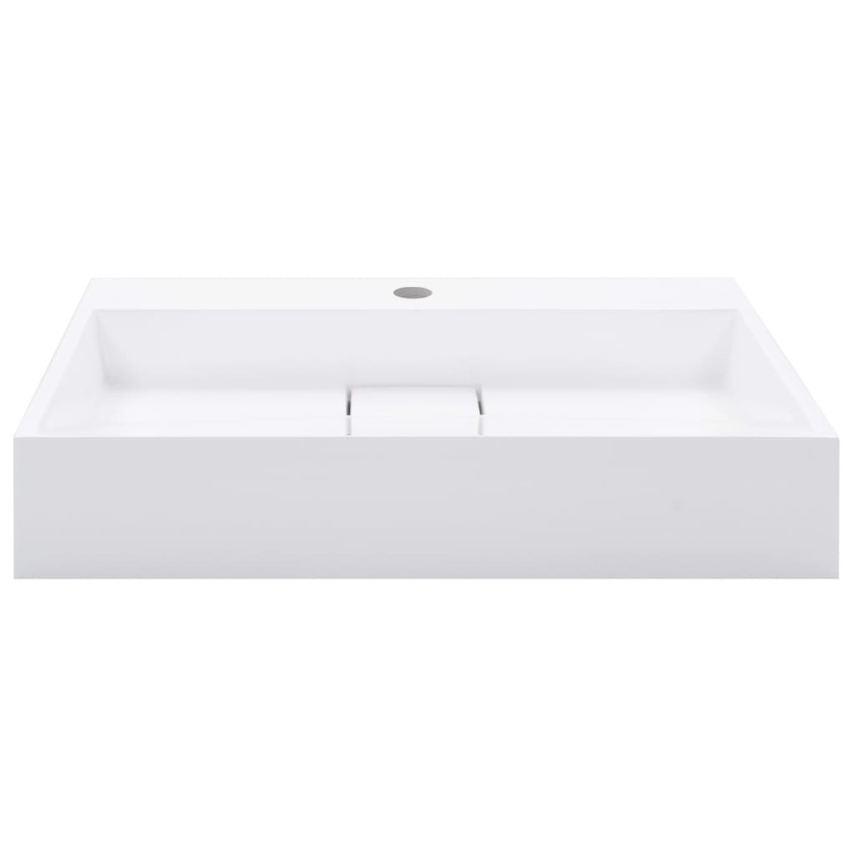 vidaXL Νιπτήρας Λευκός 60x38x11 εκ. Συνθετικός από Τεχνητό Μάρμαρο