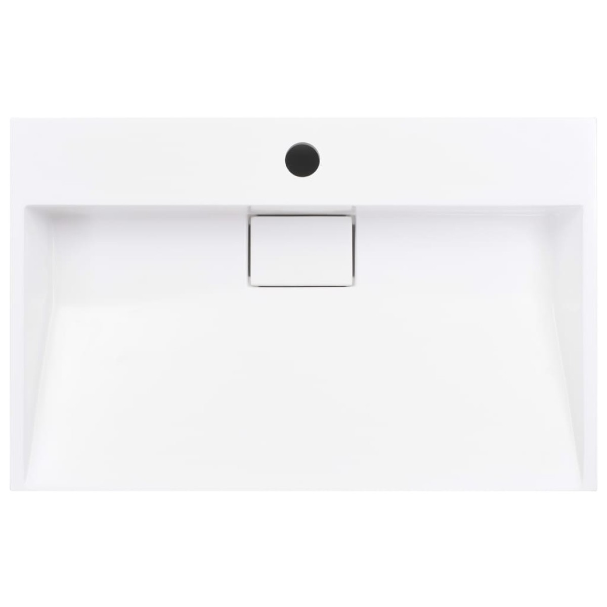 vidaXL Νιπτήρας Λευκός 60x38x11 εκ. Συνθετικός από Τεχνητό Μάρμαρο