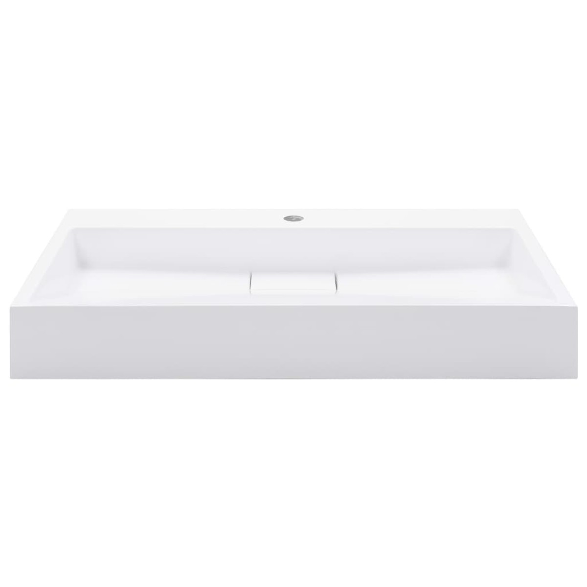 vidaXL Νιπτήρας Λευκός 80x46x11 εκ. Συνθετικός από Τεχνητό Μάρμαρο