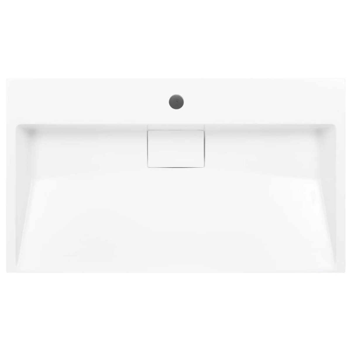 vidaXL Νιπτήρας Λευκός 80x46x11 εκ. Συνθετικός από Τεχνητό Μάρμαρο