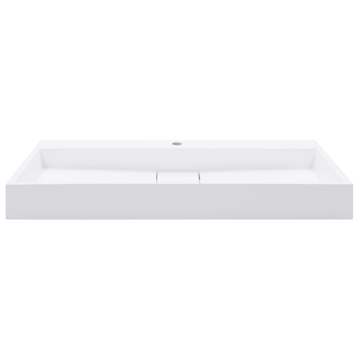 vidaXL Νιπτήρας Λευκός 100x46x11 εκ. Συνθετικός από Τεχνητό Μάρμαρο