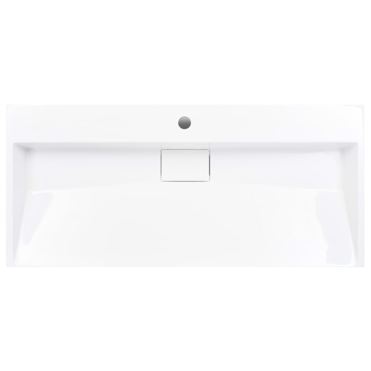 vidaXL Νιπτήρας Λευκός 100x46x11 εκ. Συνθετικός από Τεχνητό Μάρμαρο