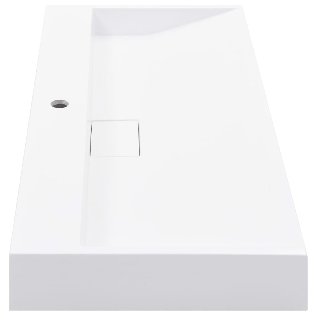 vidaXL Νιπτήρας Λευκός 100x46x11 εκ. Συνθετικός από Τεχνητό Μάρμαρο