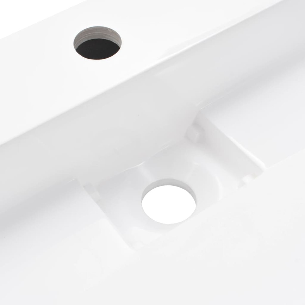 vidaXL Νιπτήρας Λευκός 100x46x11 εκ. Συνθετικός από Τεχνητό Μάρμαρο