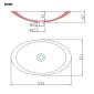 vidaXL Νιπτήρας Λευκός 59,3x35,1x10,7 εκ. Συνθετικός Τεχνητό Μάρμαρο