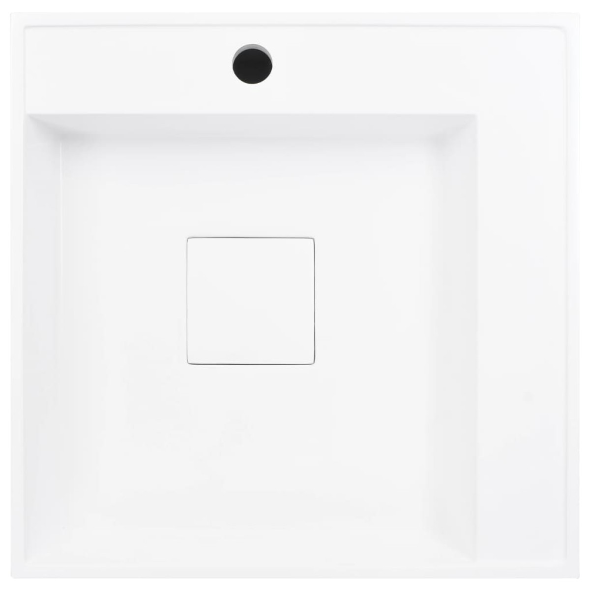 vidaXL Νιπτήρας Λευκός 50x50x12,3 εκ. Συνθετικός από Τεχνητό Μάρμαρο