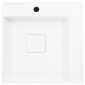 vidaXL Νιπτήρας Λευκός 50x50x12,3 εκ. Συνθετικός από Τεχνητό Μάρμαρο