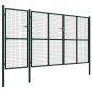 vidaXL Πόρτα Περίφραξης Κήπου Πράσινη 400 x 150 εκ. Ατσάλινη