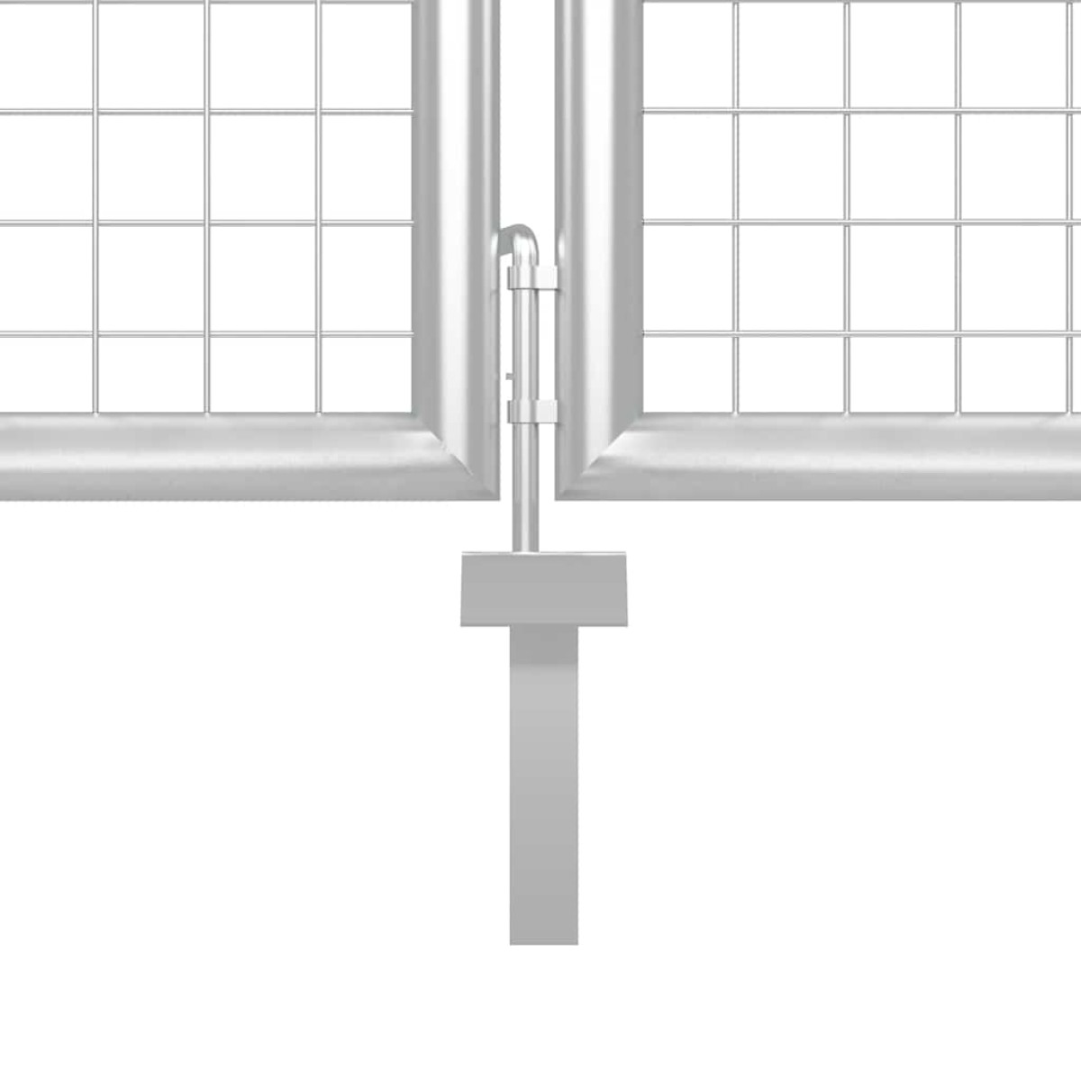 vidaXL Πόρτα Περίφραξης Κήπου Ασημί 350 x 75 εκ. Ατσάλινη