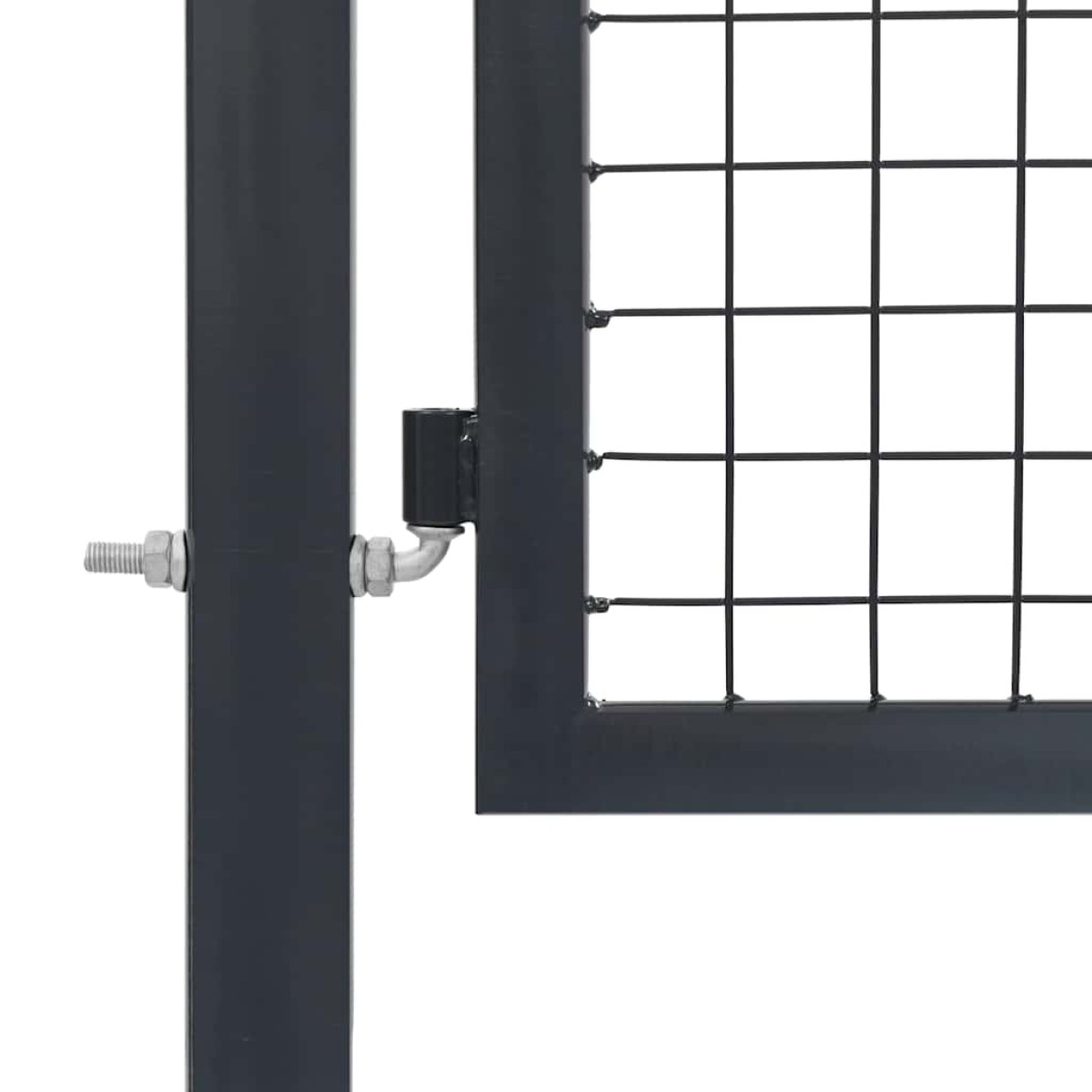vidaXL Πόρτα Κήπου με Στύλους Ατσάλινη 350x100 εκ. Ανθρακί