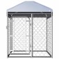vidaXL Κλουβί Σκύλου Εξωτερικού Χώρου 100 x 100 x 125 εκ. με Στέγαστρο