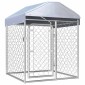 vidaXL Κλουβί Σκύλου Εξωτερικού Χώρου 100 x 100 x 125 εκ. με Στέγαστρο