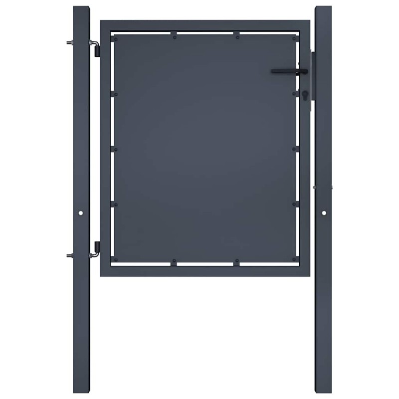 vidaXL Πόρτα Κήπου Ανθρακί 100x100 εκ. από Ατσάλι