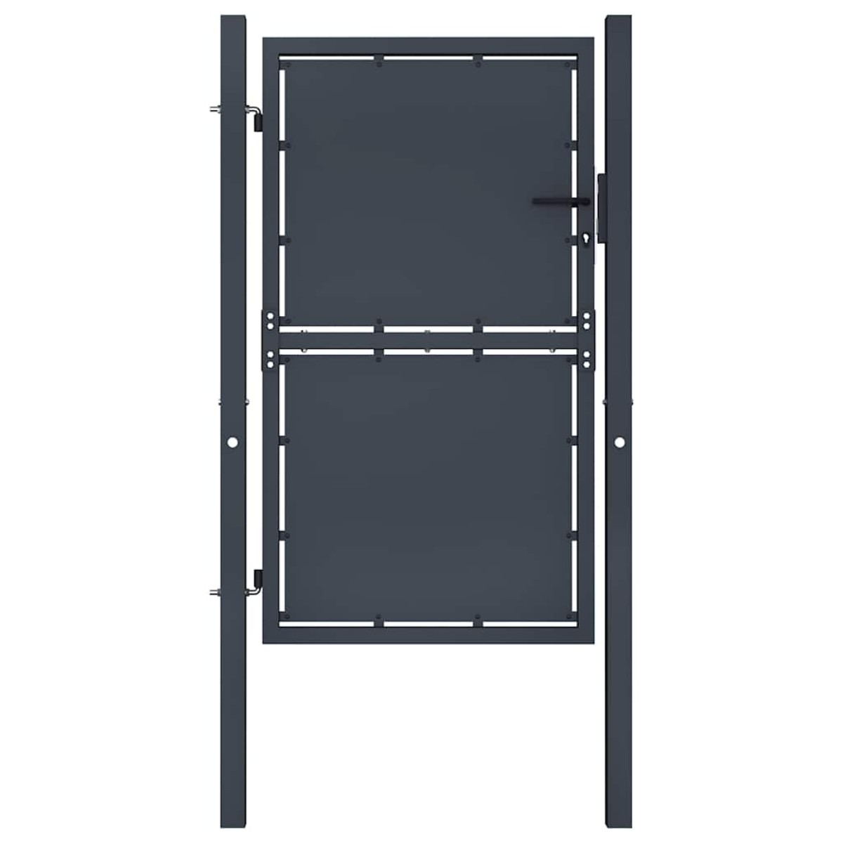 vidaXL Πόρτα Περίφραξης Κήπου Ανθρακί 100 x 125 εκ. Ατσάλινη