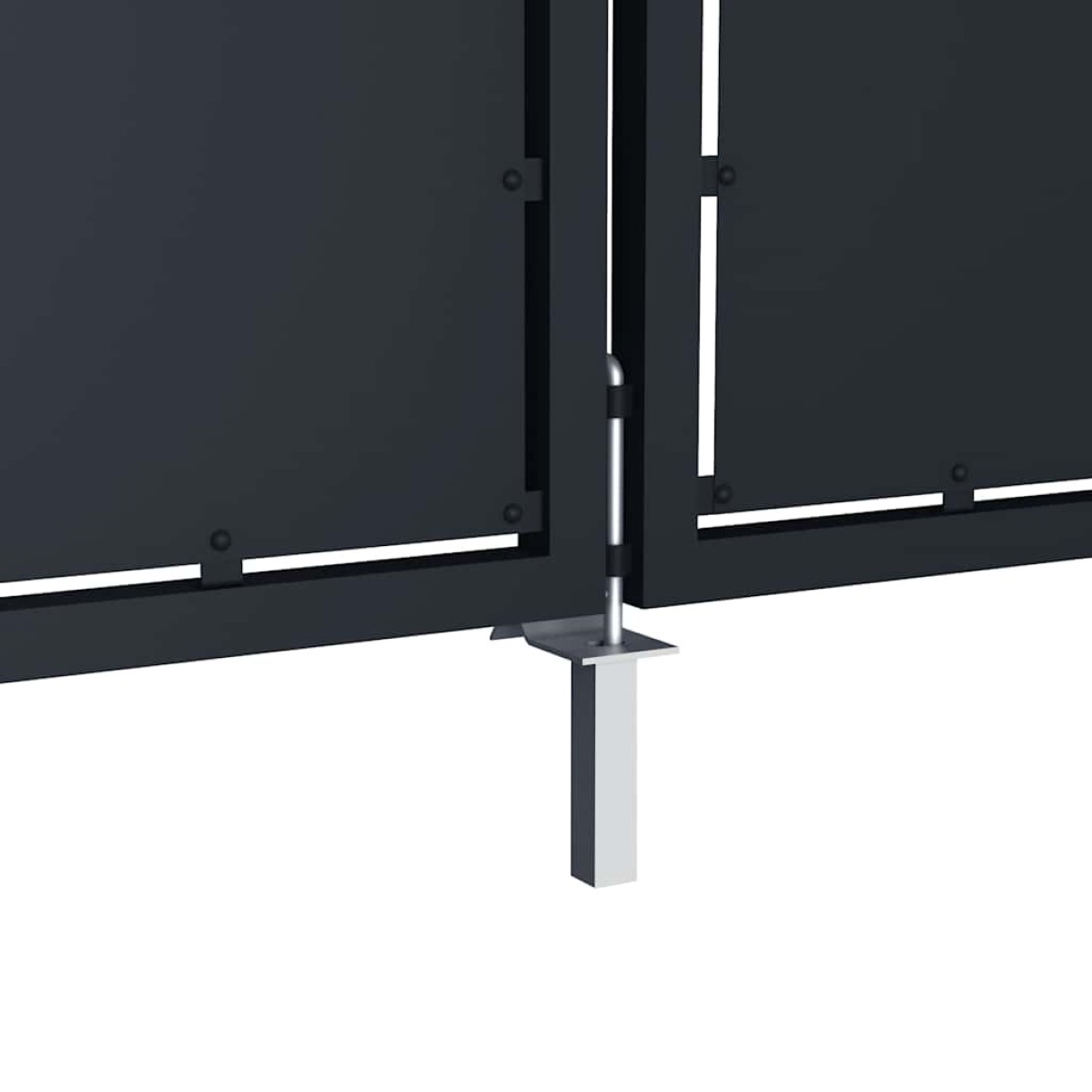vidaXL Πόρτα Περίφραξης Κήπου Ανθρακί 400 x 175 εκ. Ατσάλινη