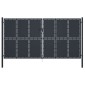 vidaXL Πόρτα Περίφραξης Κήπου Ανθρακί 400 x 175 εκ. Ατσάλινη
