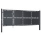 vidaXL Πόρτα Περίφραξης Κήπου Ανθρακί 350 x 125 εκ. Ατσάλινη
