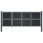vidaXL Πόρτα Περίφραξης Κήπου Ανθρακί 350 x 125 εκ. Ατσάλινη