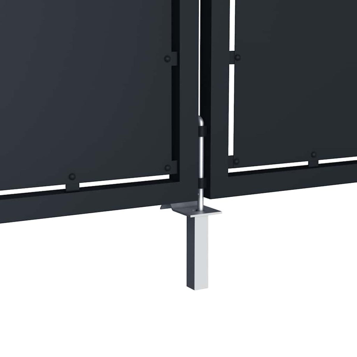 vidaXL Πόρτα Περίφραξης Κήπου Ανθρακί 350 x 125 εκ. Ατσάλινη