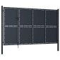 vidaXL Πόρτα Περίφραξης Κήπου Ανθρακί 350 x 150 εκ. Ατσάλινη