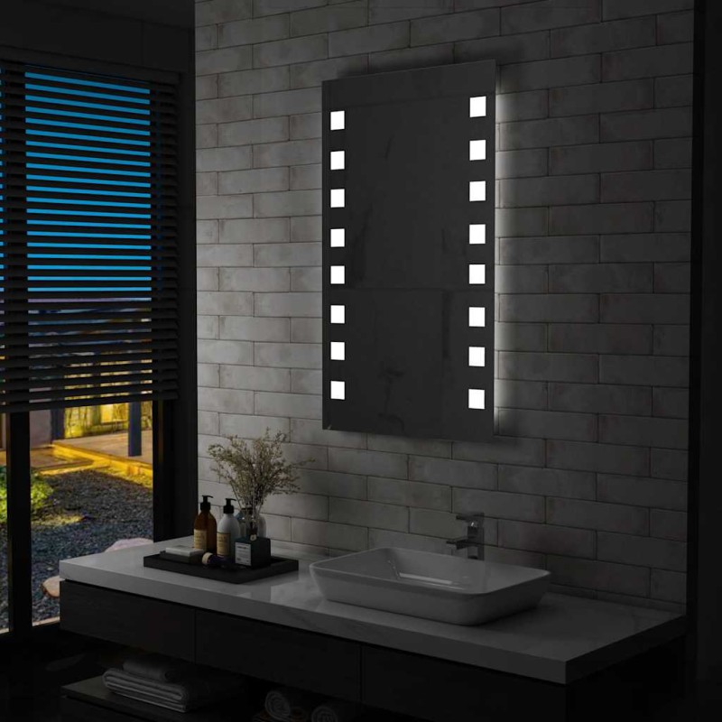 vidaXL Καθρέφτης Μπάνιου Τοίχου με LED 60 x 100 εκ.