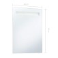 vidaXL Καθρέφτης Μπάνιου Τοίχου με LED 60 x 80 εκ.
