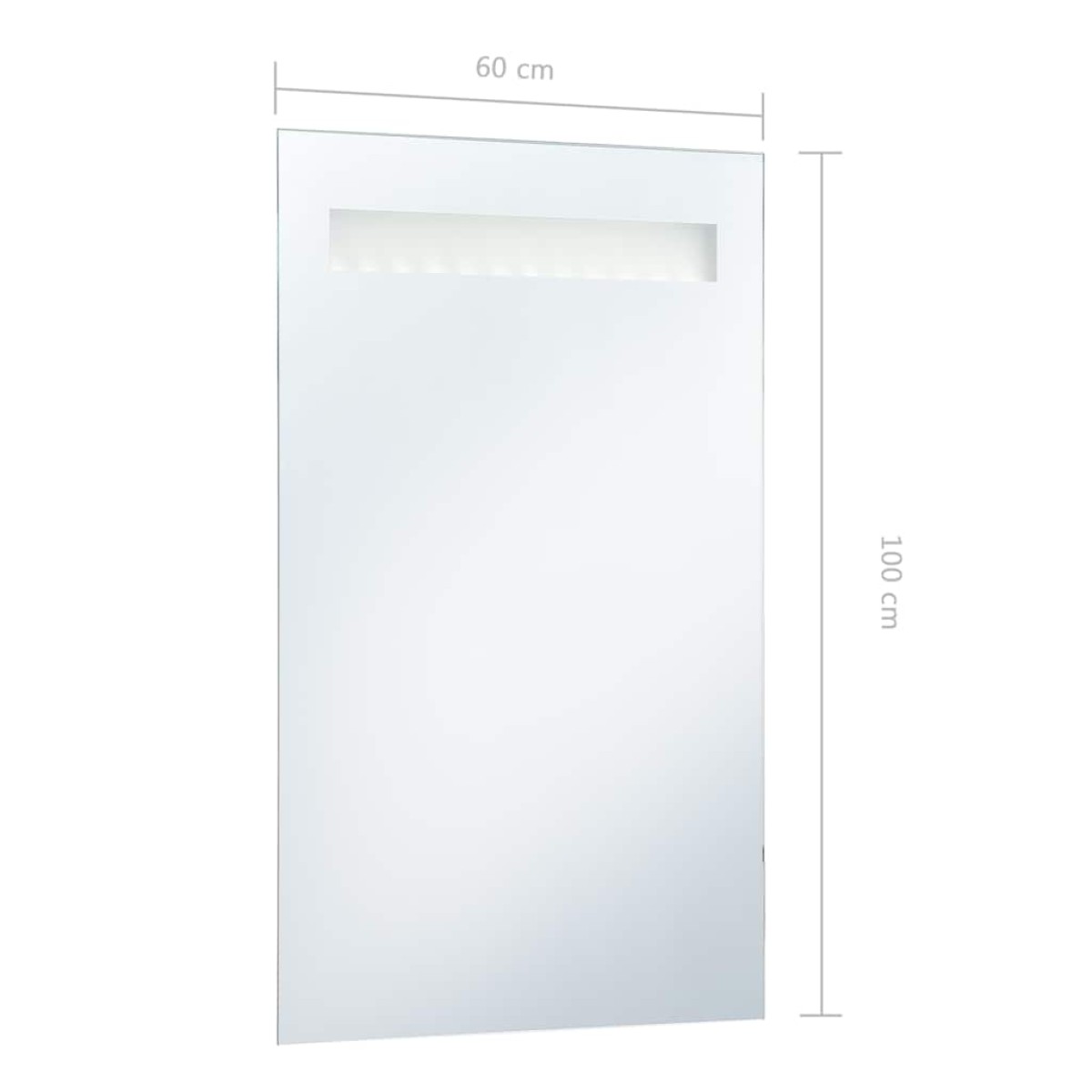 vidaXL Καθρέφτης Μπάνιου Τοίχου με LED 60 x 100 εκ.