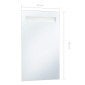 vidaXL Καθρέφτης Μπάνιου Τοίχου με LED 60 x 100 εκ.